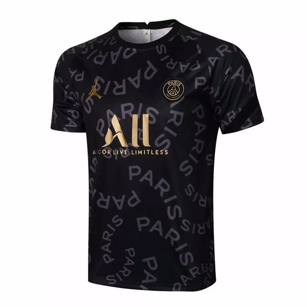 Trainingsshirt Paris Saint Germain 2021-22 Schwarz Gelb Fussballtrikots Günstig